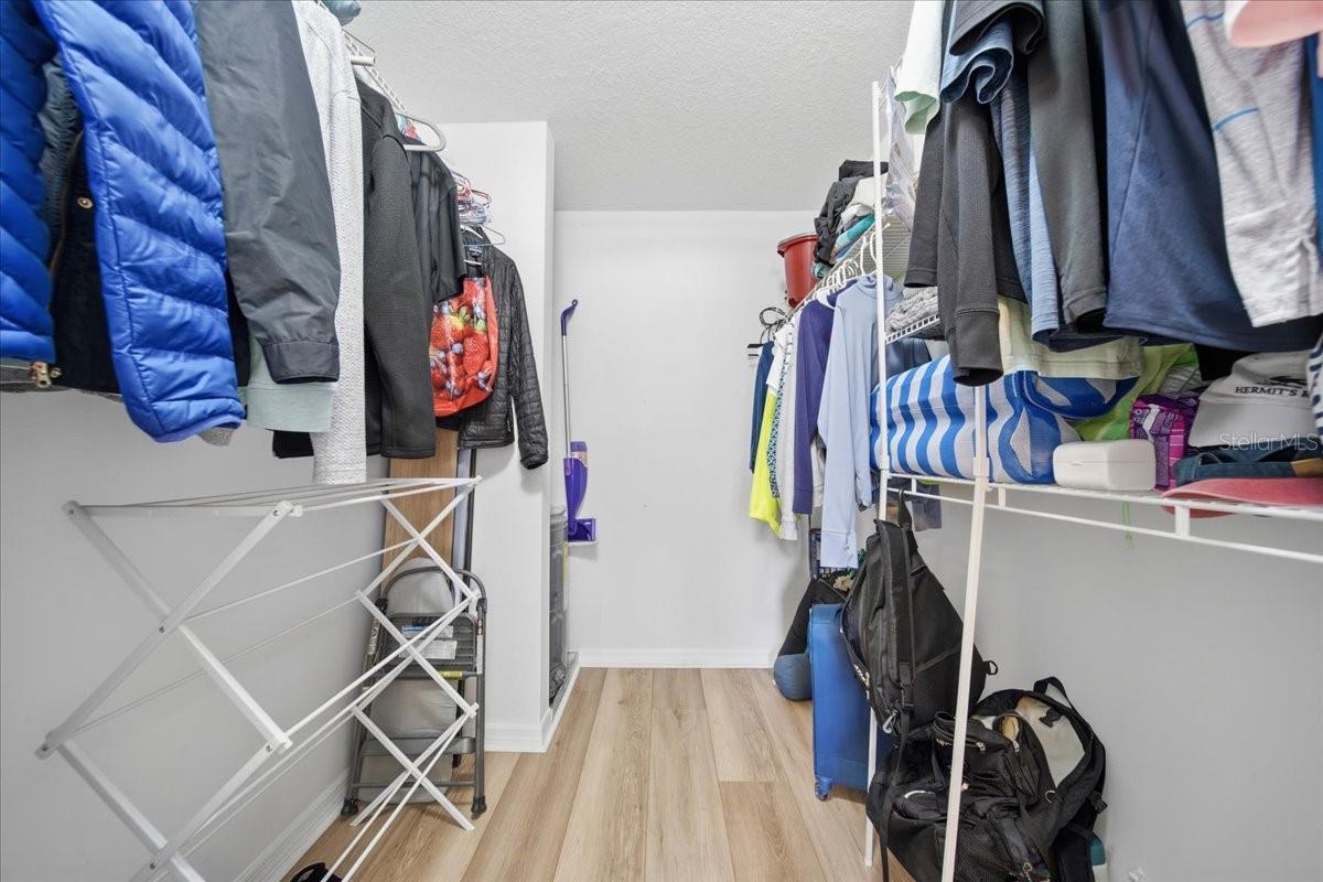 Spacious walk-in-closet!