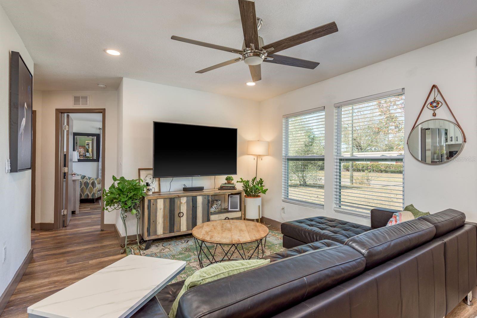 Living Room has tons of natural light