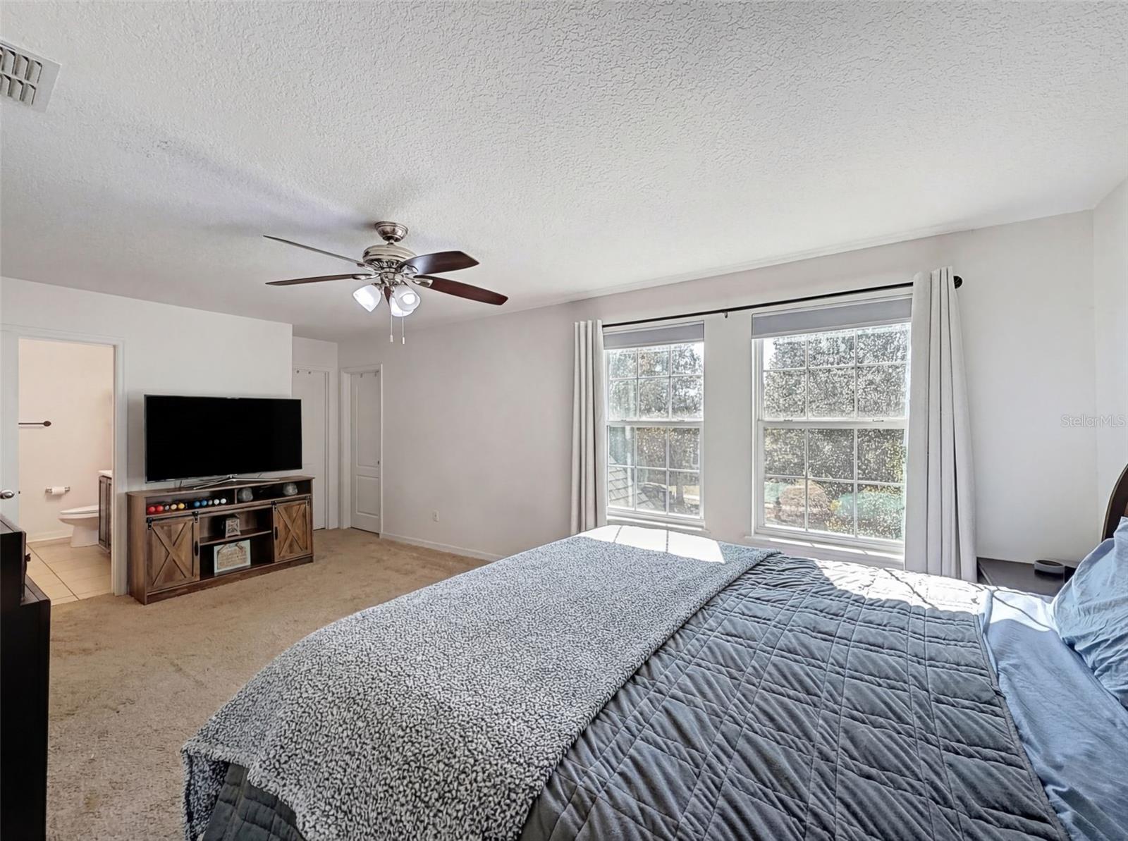 Primary bedroom and bath