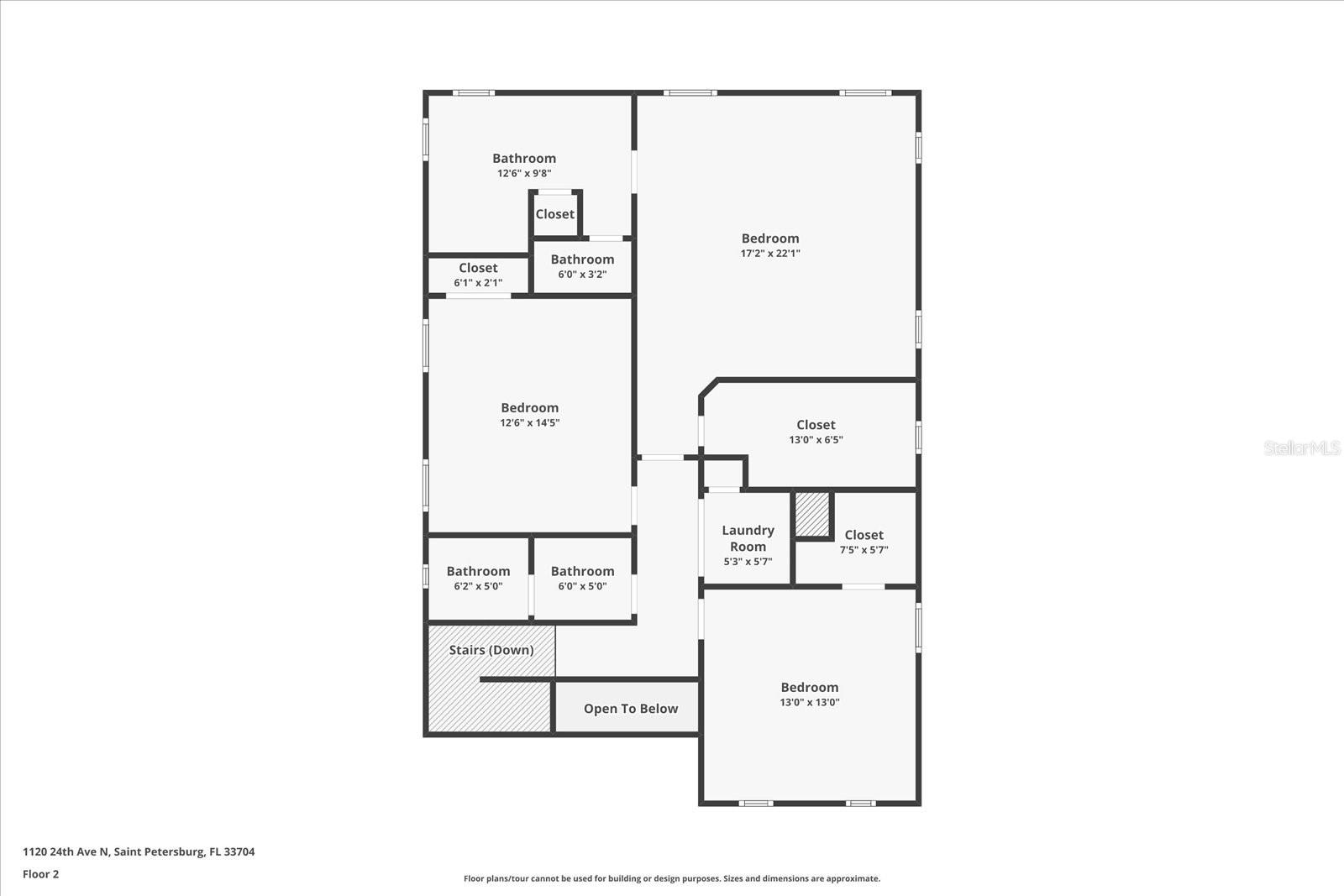 Upstairs floor plan