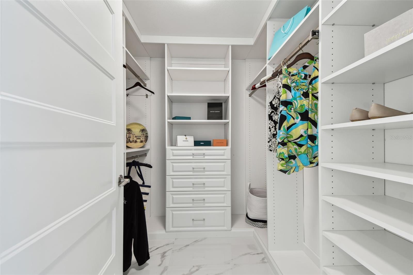 First walk-in closet