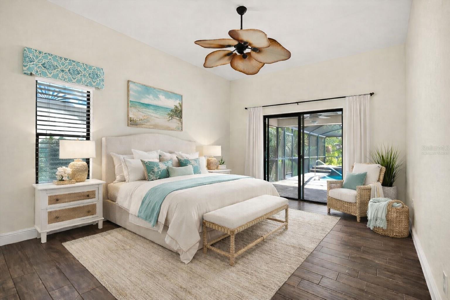 Virtually Staged Primary Bedroom