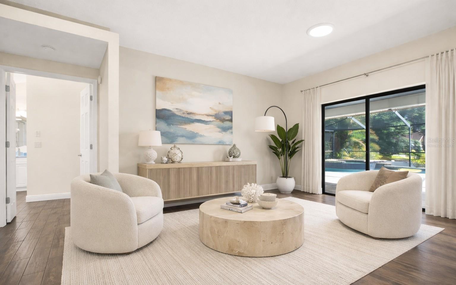 Virtually Staged Family Room