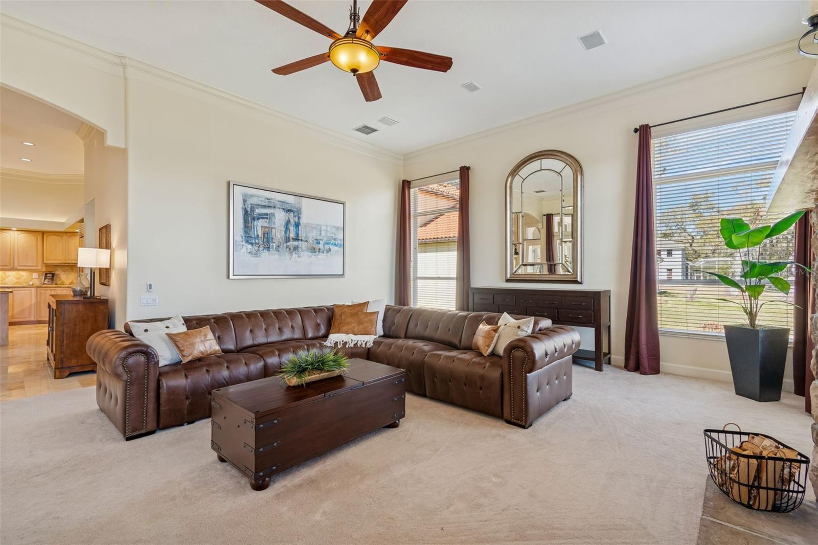 Family Room Open To Kitchen and Dinette