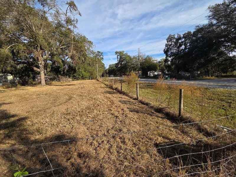 Very front of the property