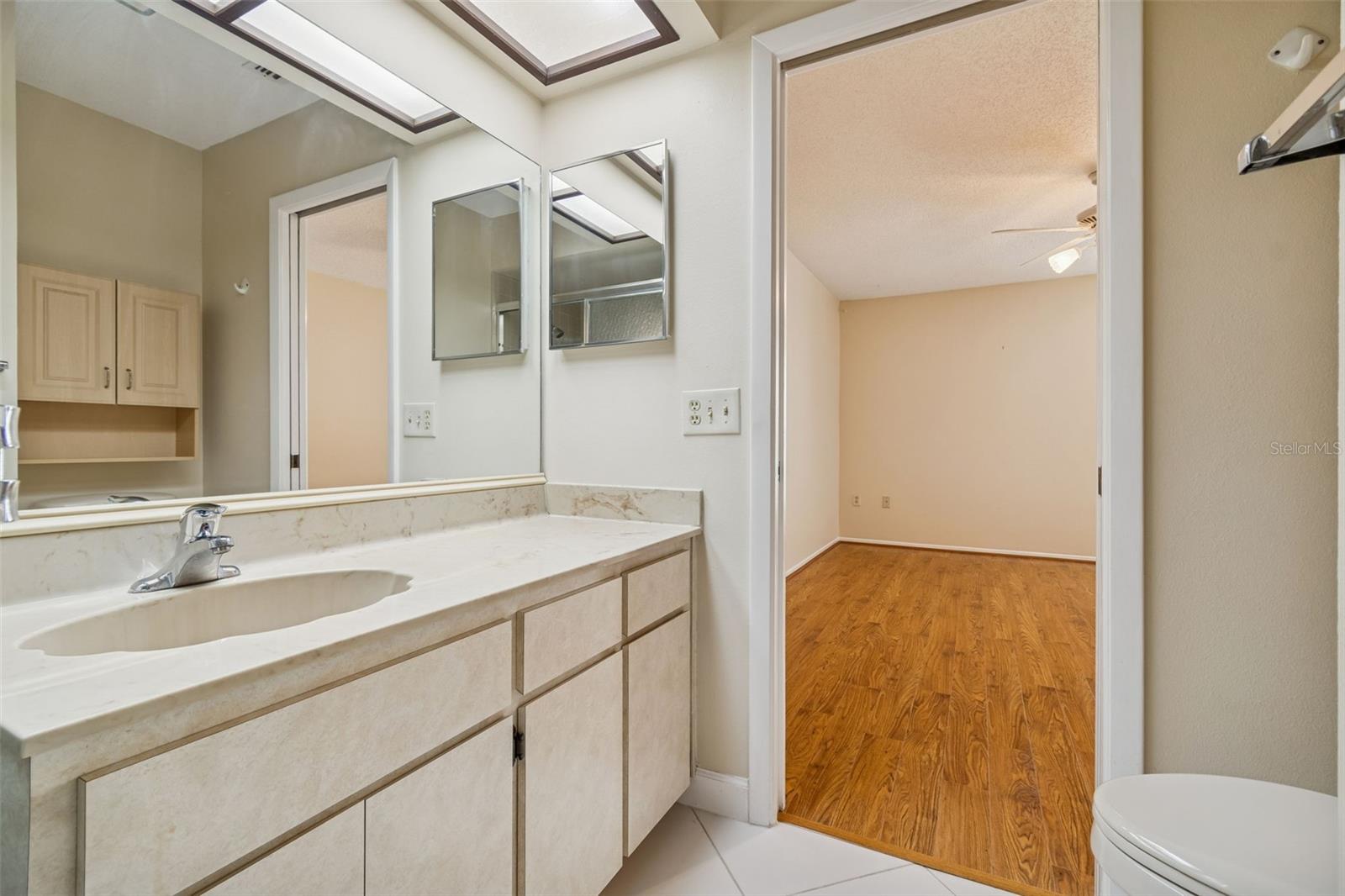 Master bathroom with walk in shower