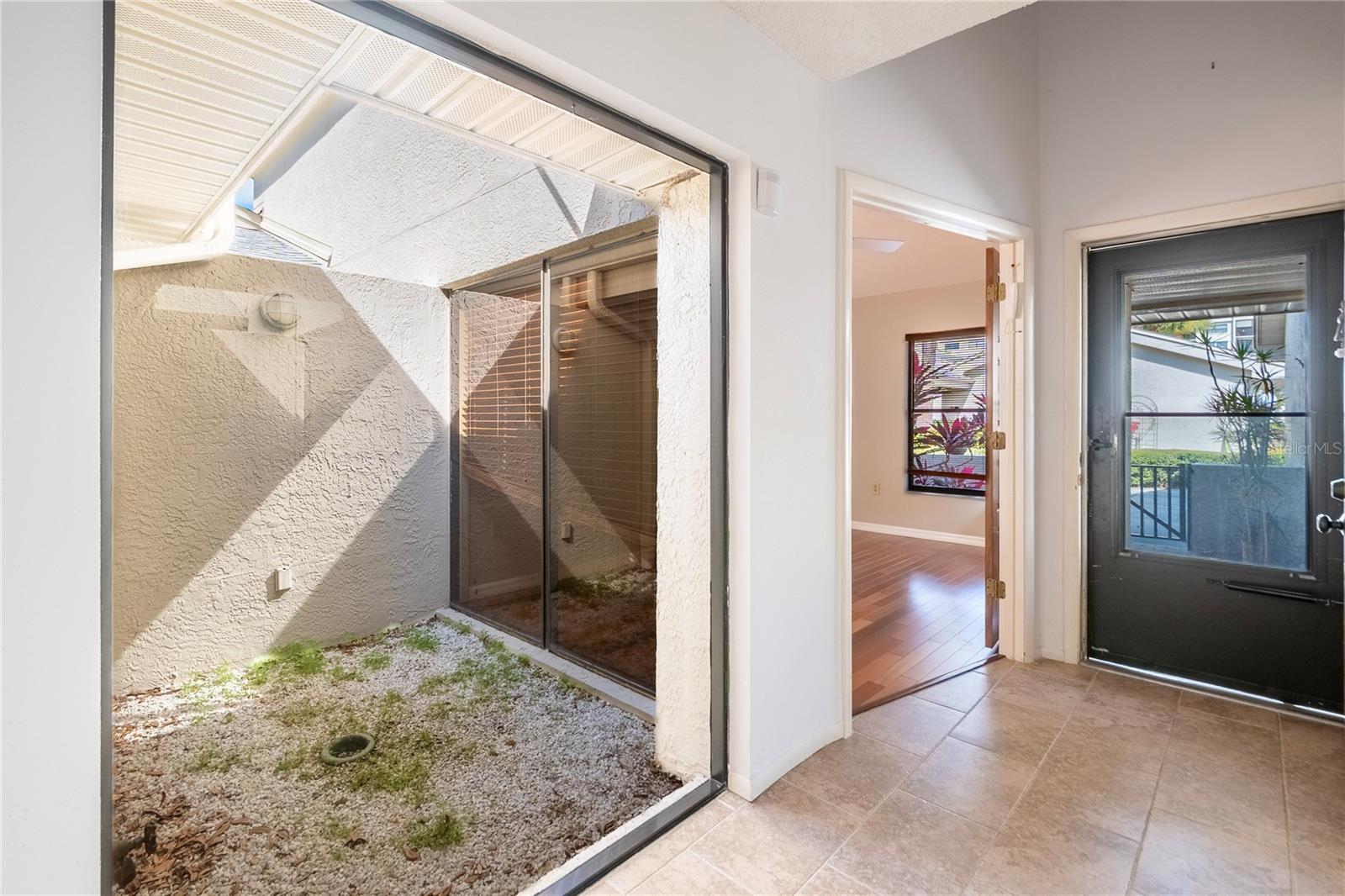 Unique atrium design ready for your artwork or landscaping