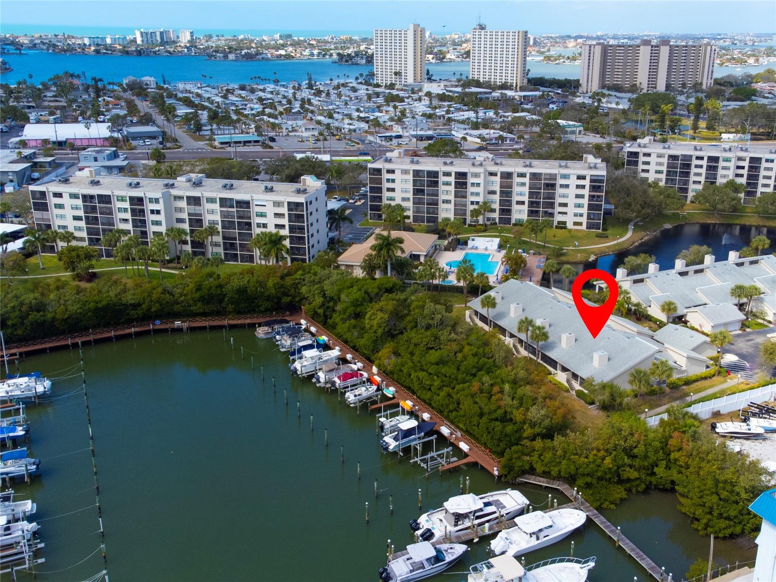 private lanai overlooks Marina and lush mangroves for privacy