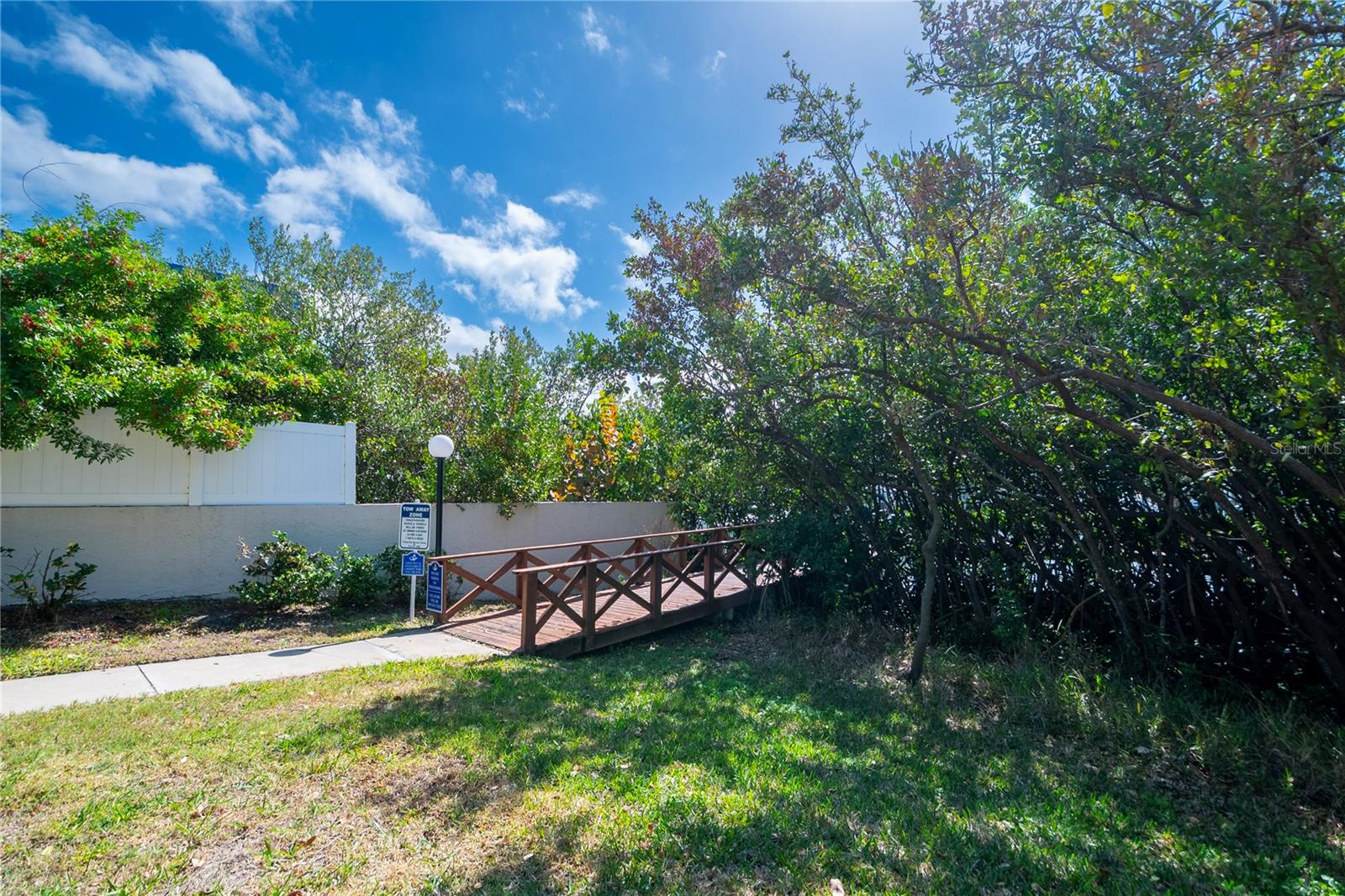 Walkway bridge to the boat slips and docks