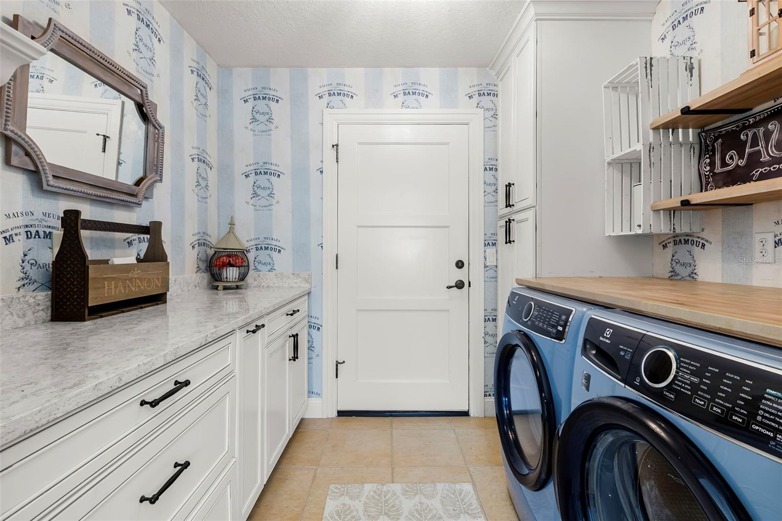 Laundry room with garage access