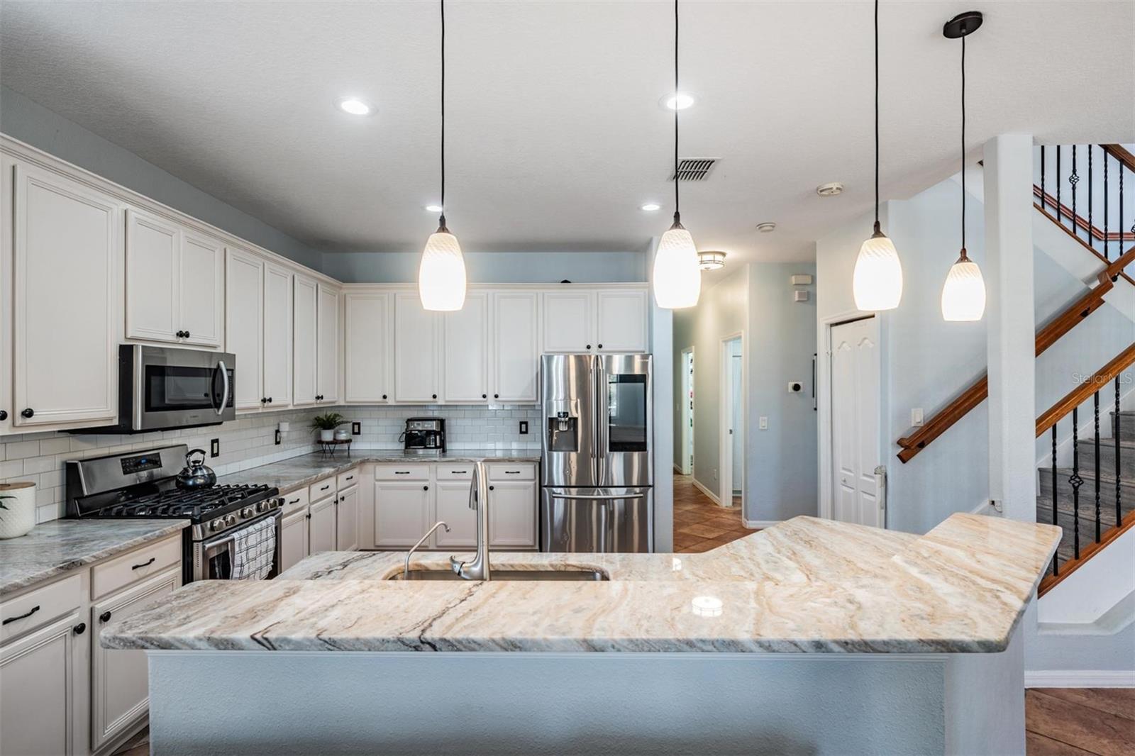 Kitchen with updated countertops