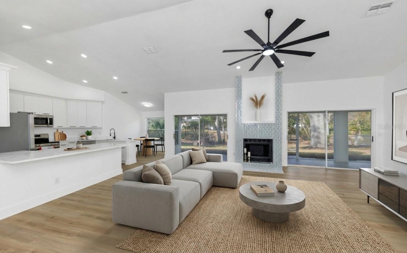 Light and airy open floor plan,