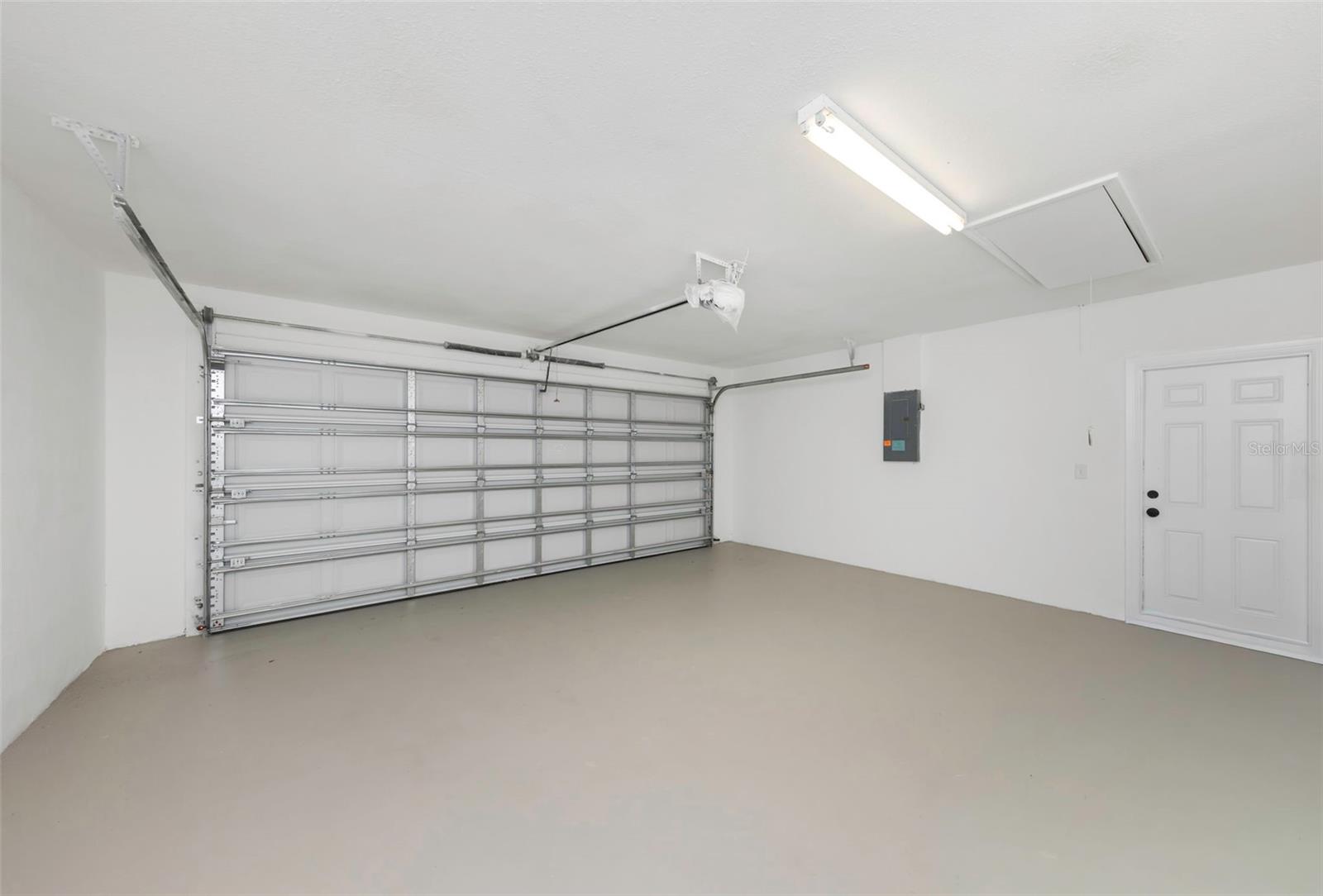 New garage door and flooring