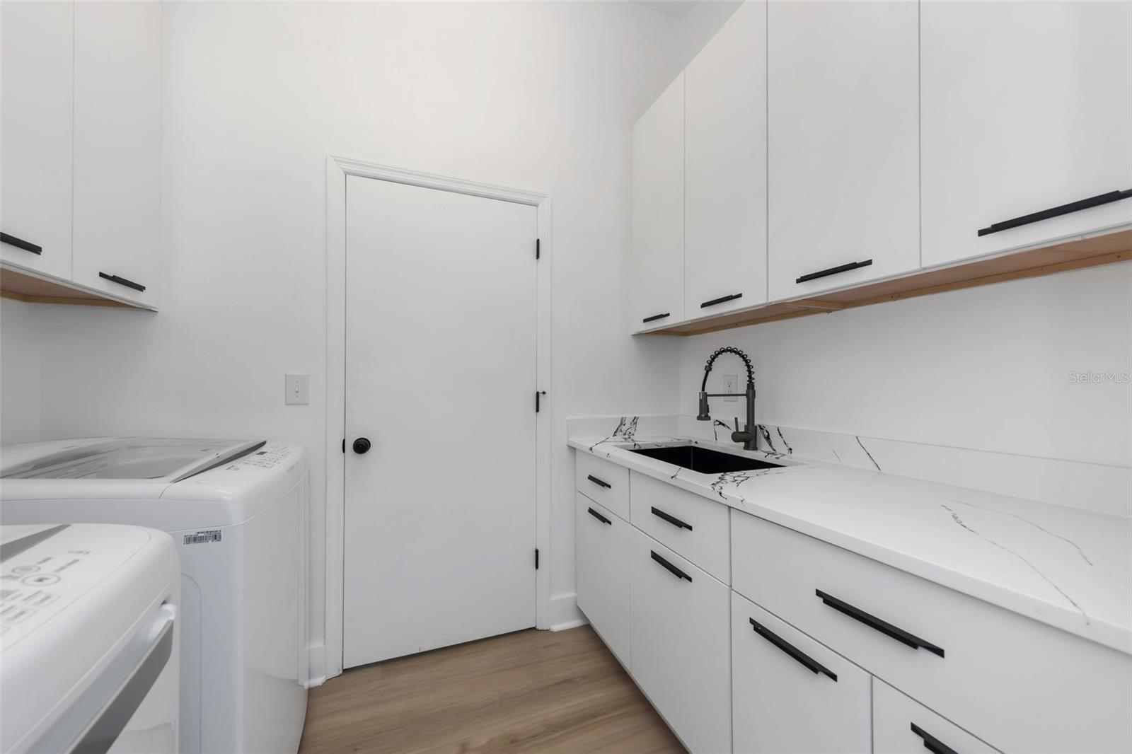 Updated indoor laundry room