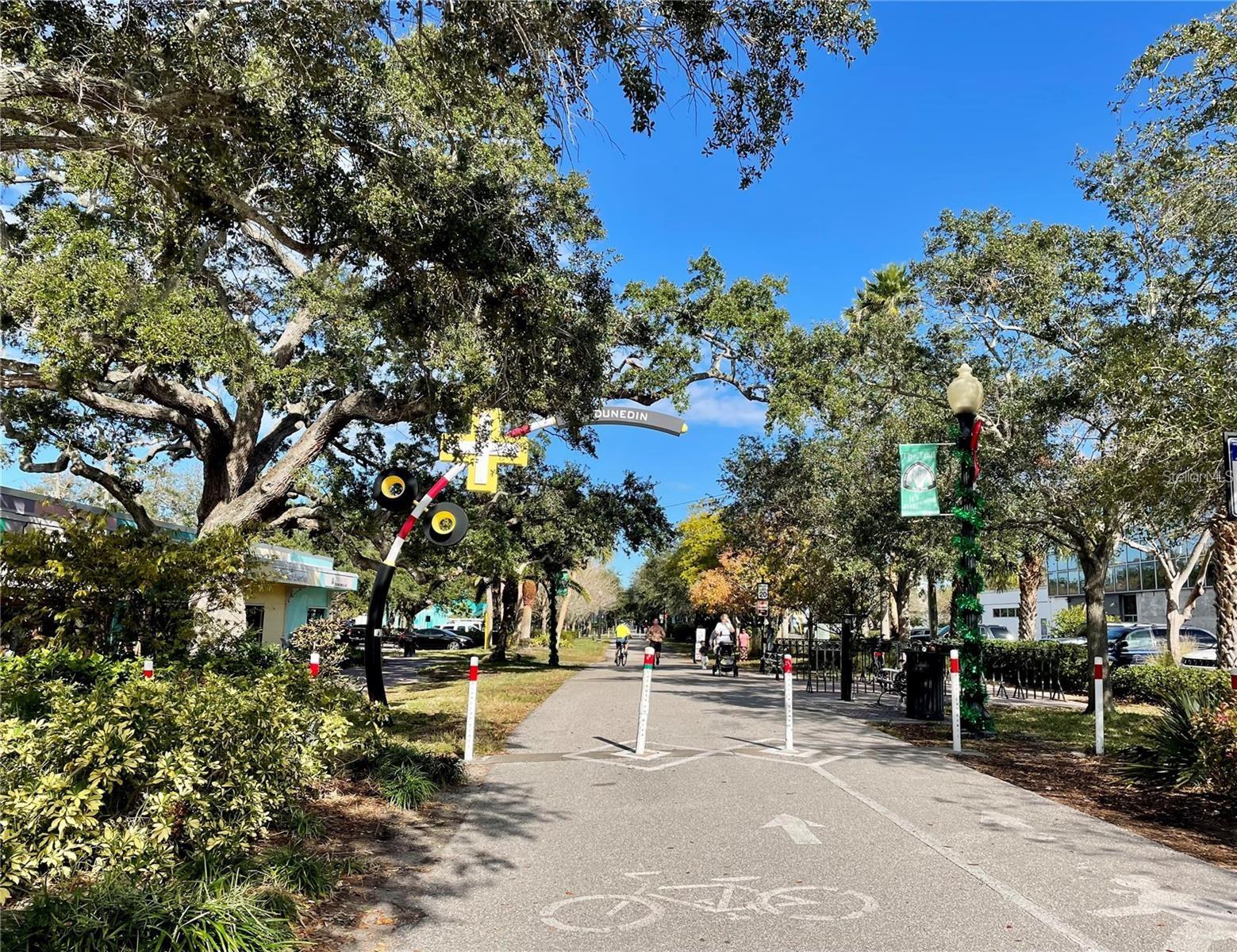 The Pinellas Trail downtown Dunedin