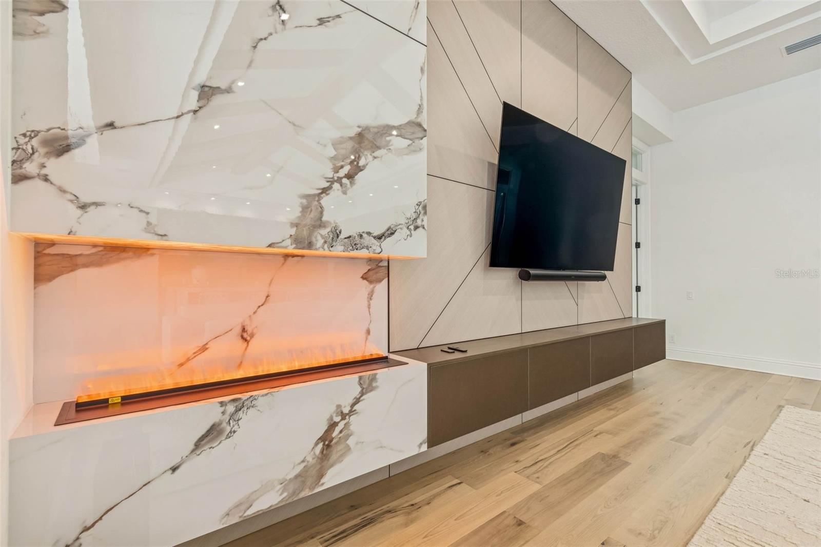 Fireplace in living room