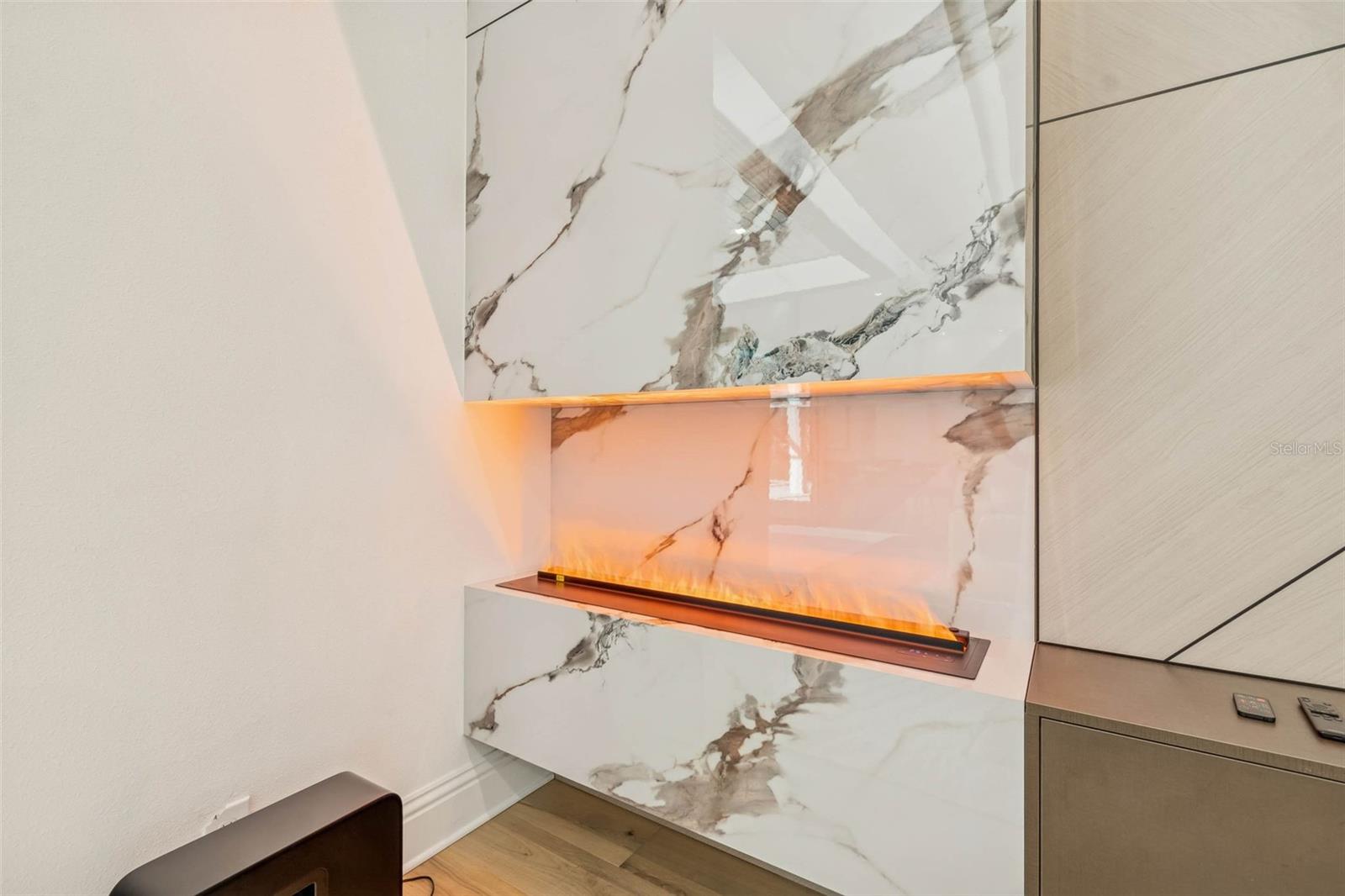 Fireplace in living room