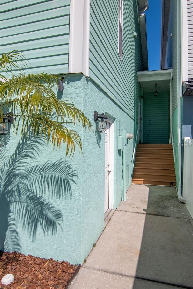 huge garage with bonus storage room underneath.