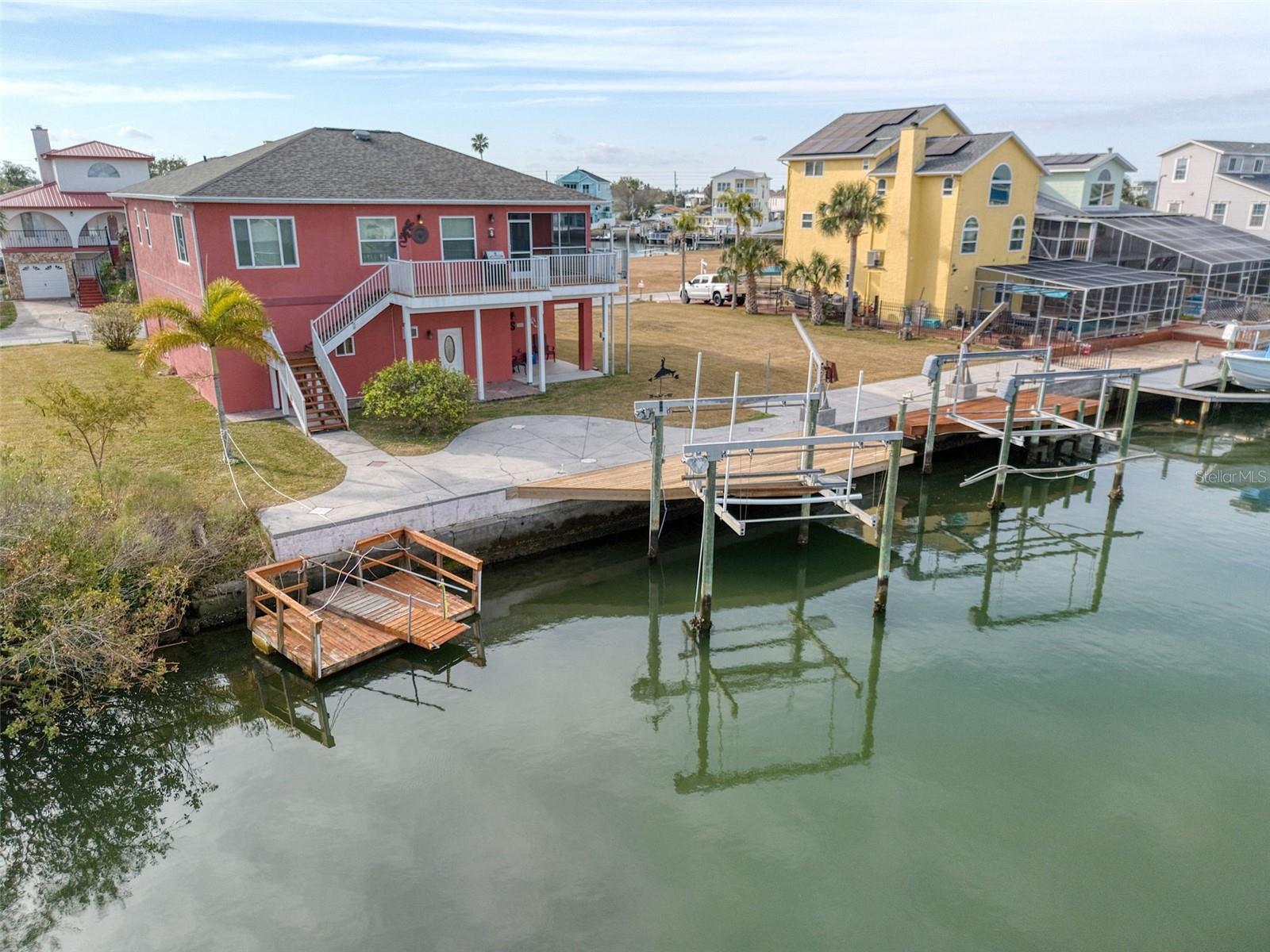 Rear view- 2 boatlifts