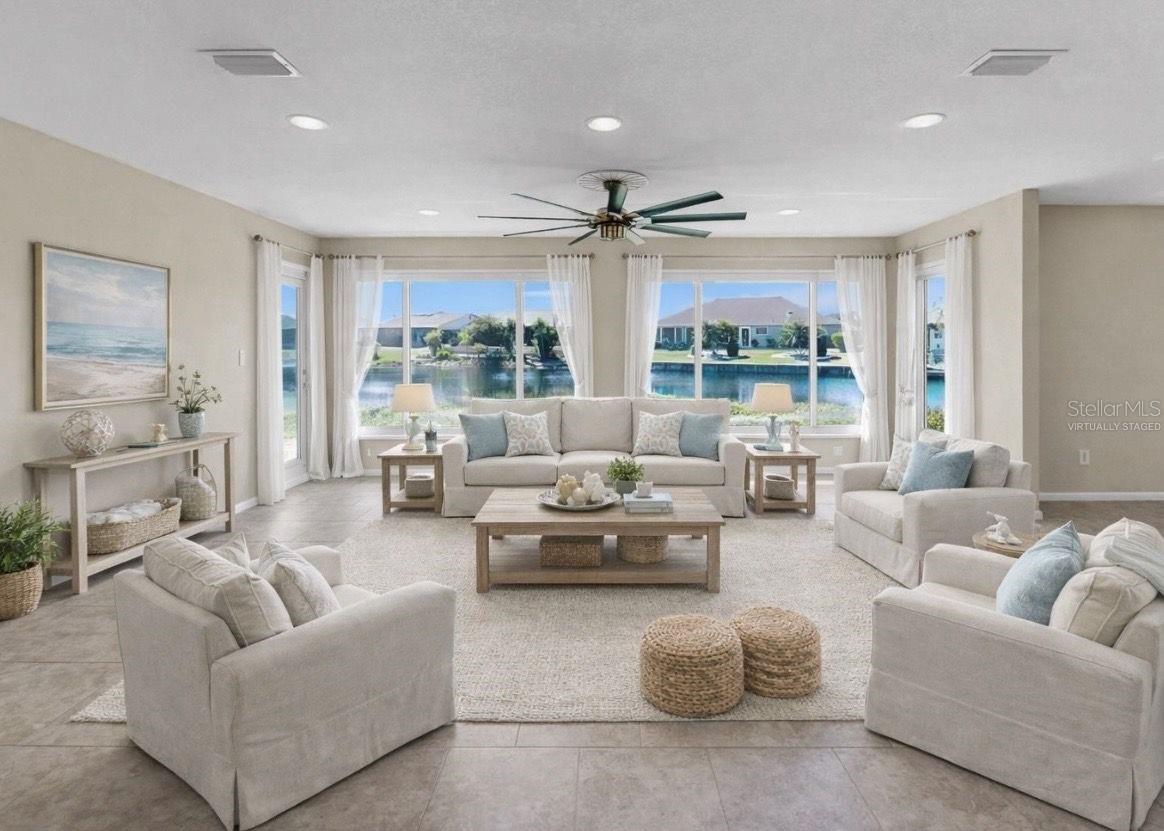 Virtually Staged Family Room