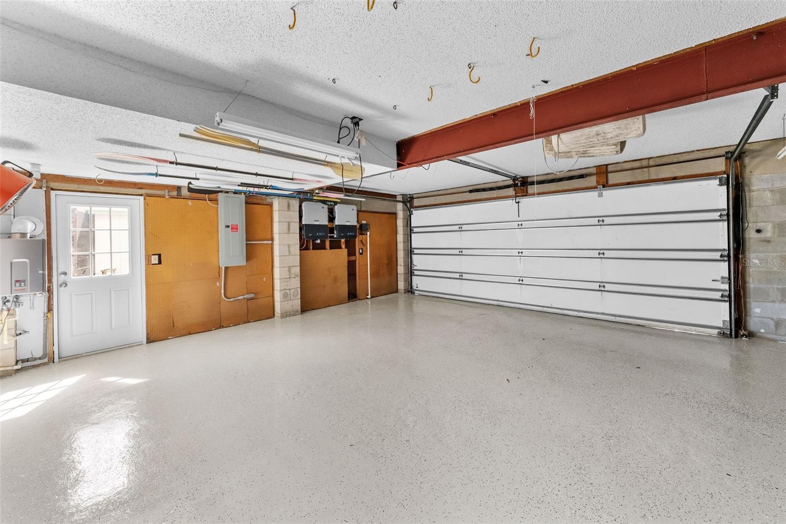 2 Car Garage with poly seal flooring