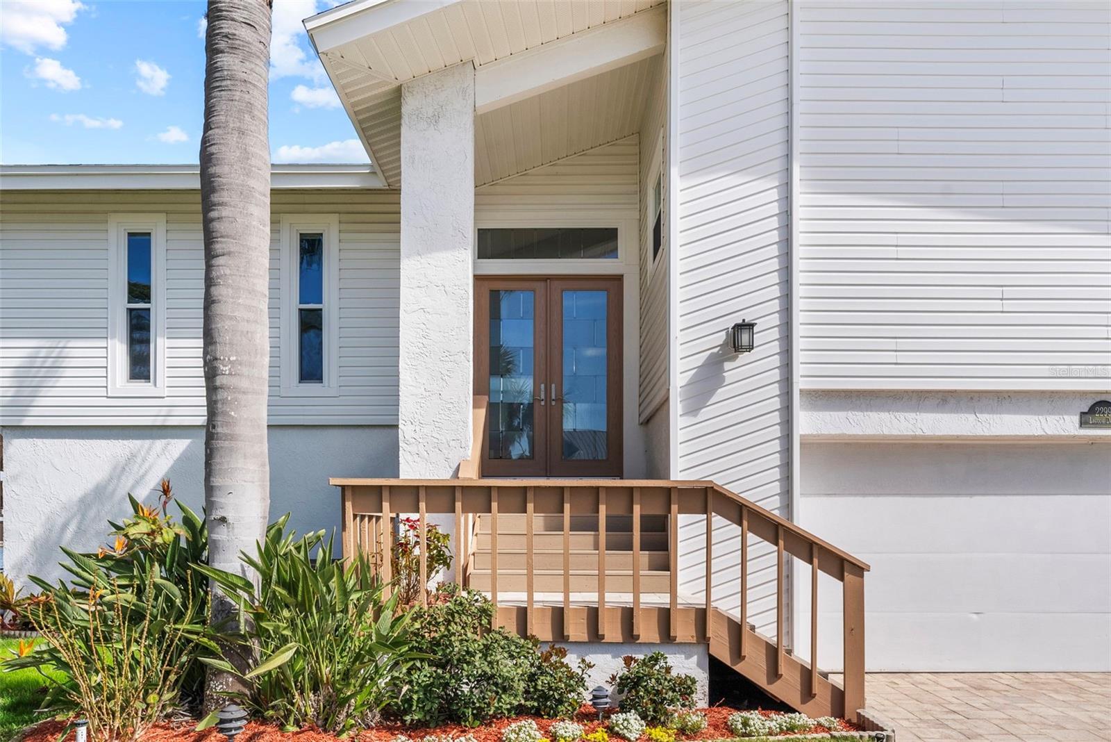 Double door 8 ft entry.