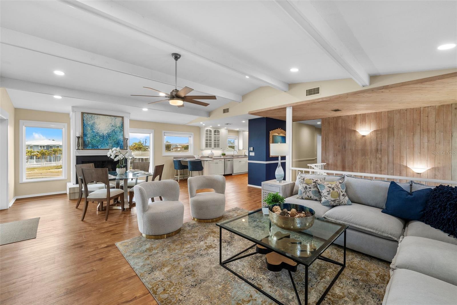 Living, Dining, Kitchen