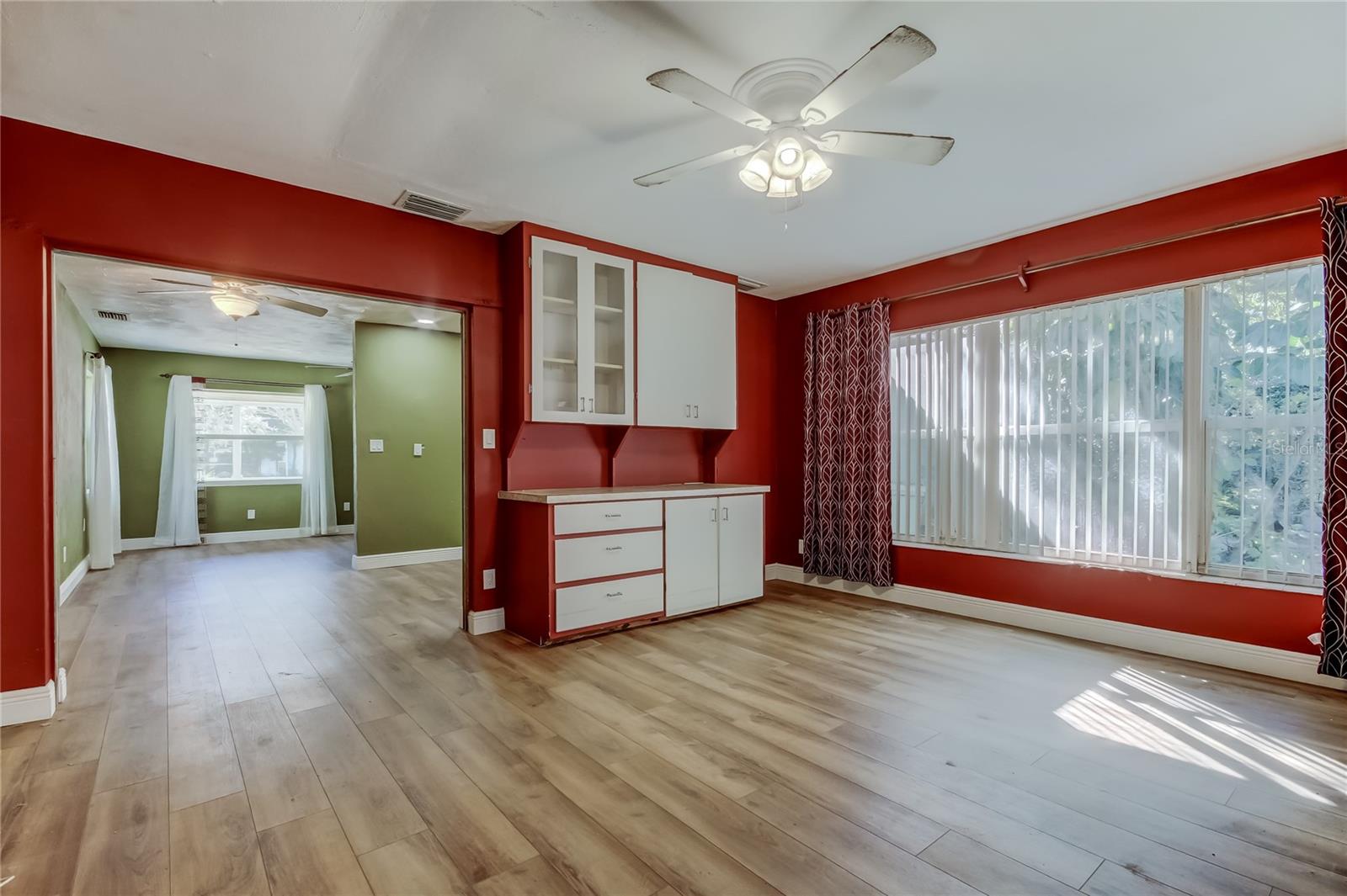 View from Family Room into Dining Area and Front Living Room