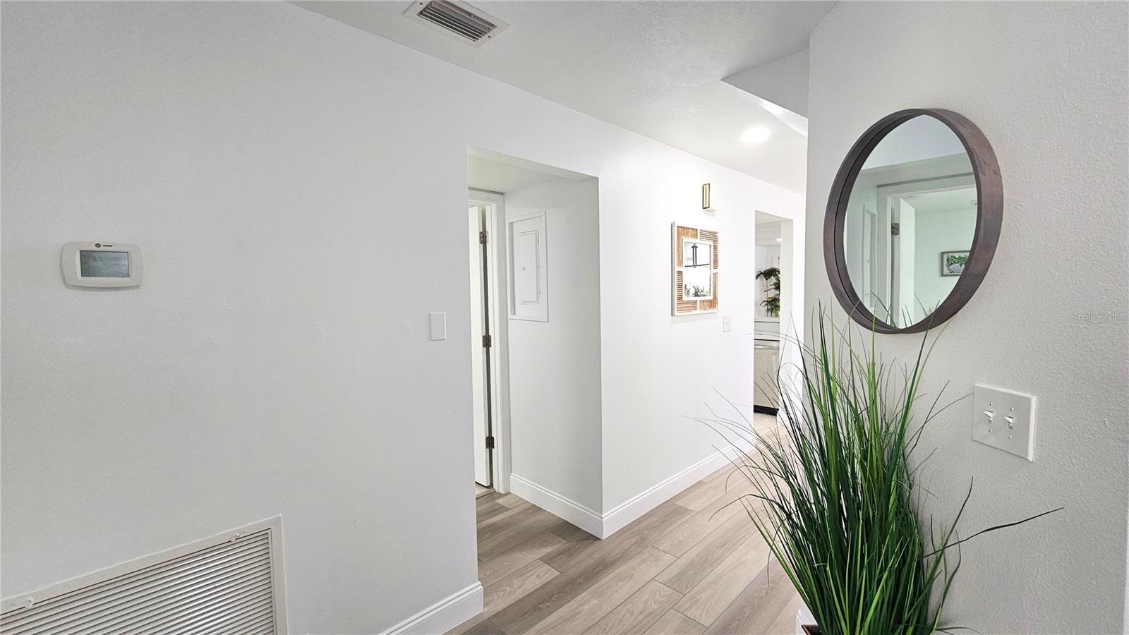 1st Floor 1/2 bath on left.