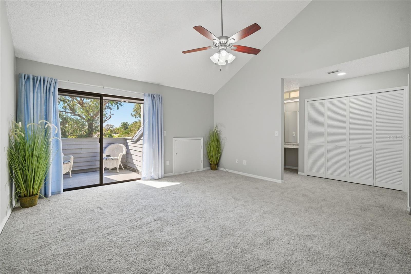 Huge master bedroom with spacious outdoor space