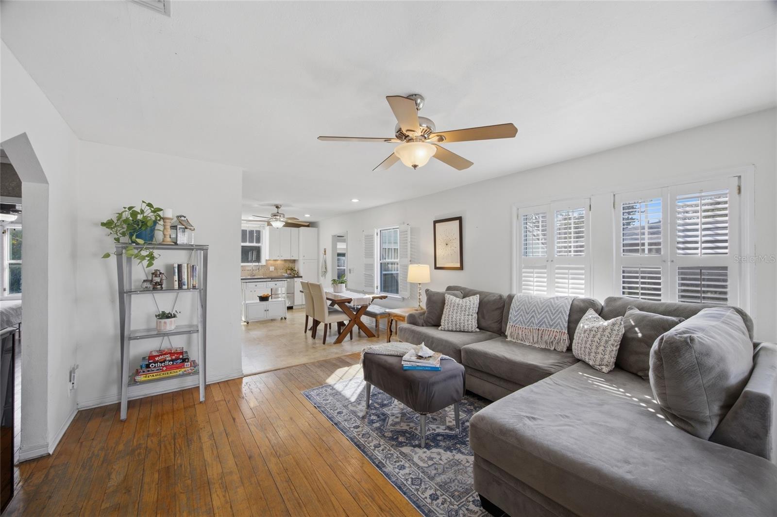 Large Living Room with Wood Floors