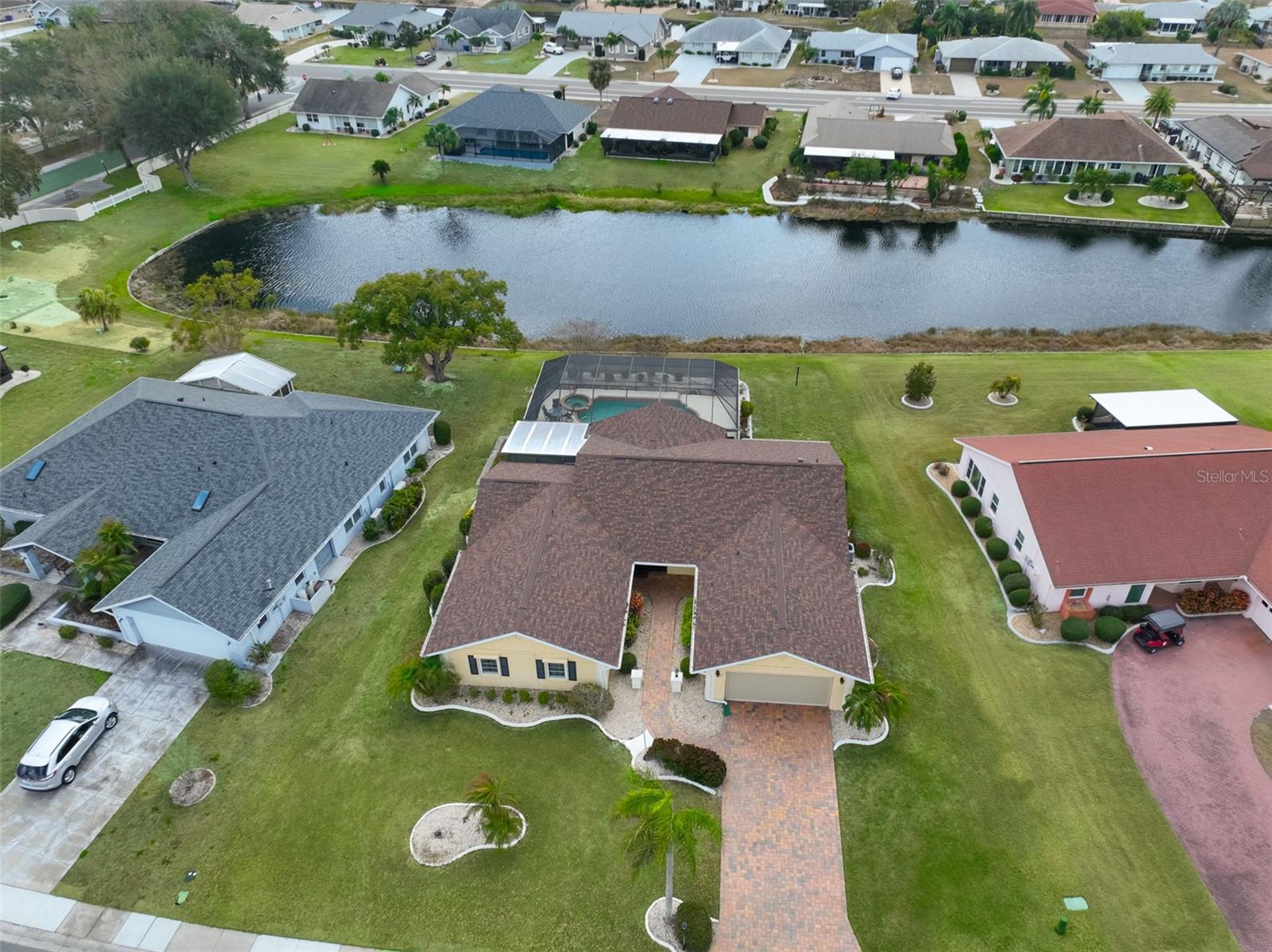 Aerial view of home