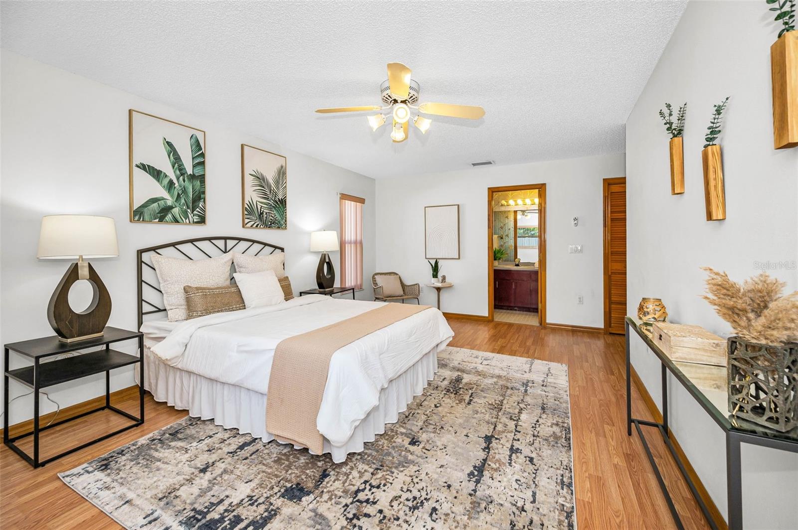 The Primary Bedroom is massive! Plenty of room for a sitting area or desk! The Primary suite also has an ensuite bathroom.