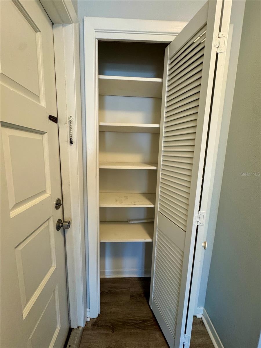 FIRST OF THREE CLOSETS WHEN YOU ENTER THE HOME ON YOUR LEFT