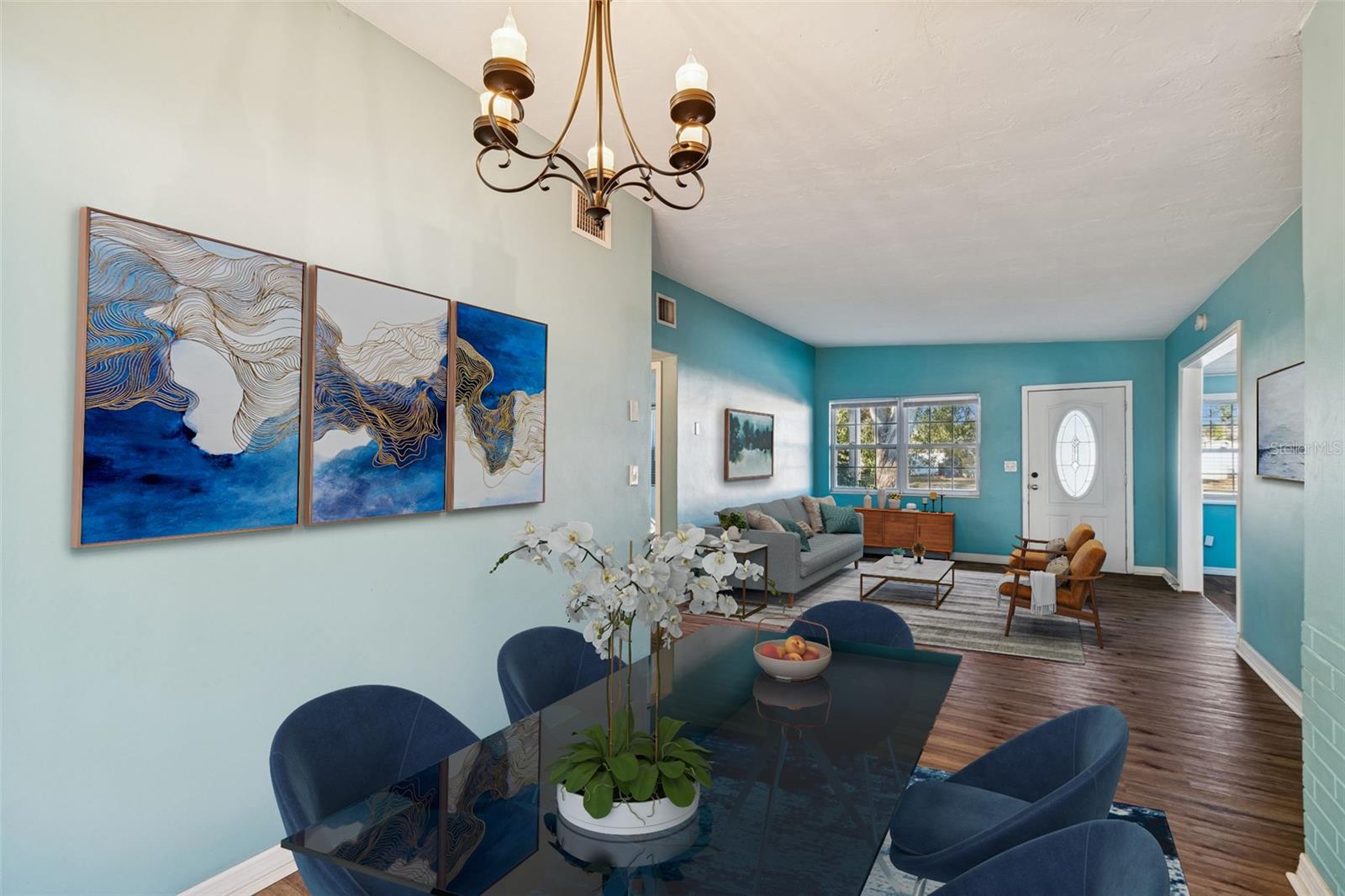 Dining area virtually  staged