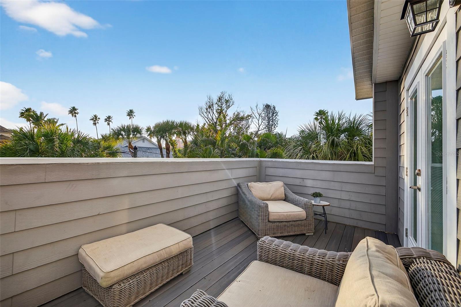 Balcony off of the primary suite