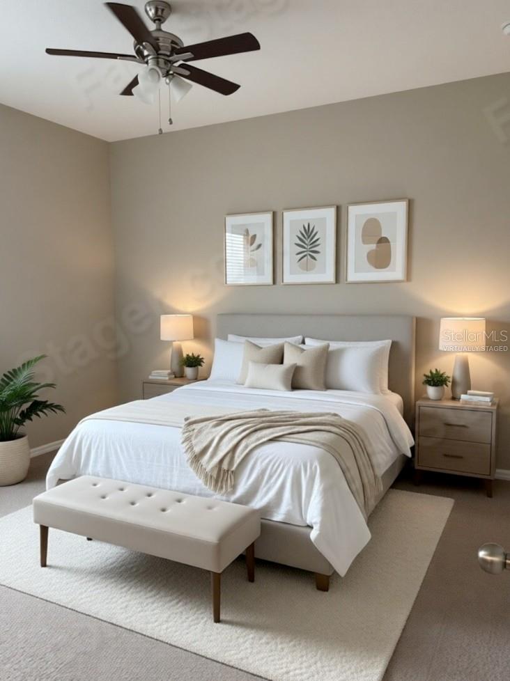 Virtually Staged 2nd bedroom