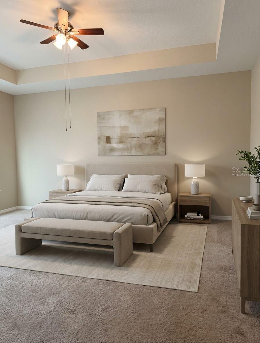 Virtually Staged. Master bedroom