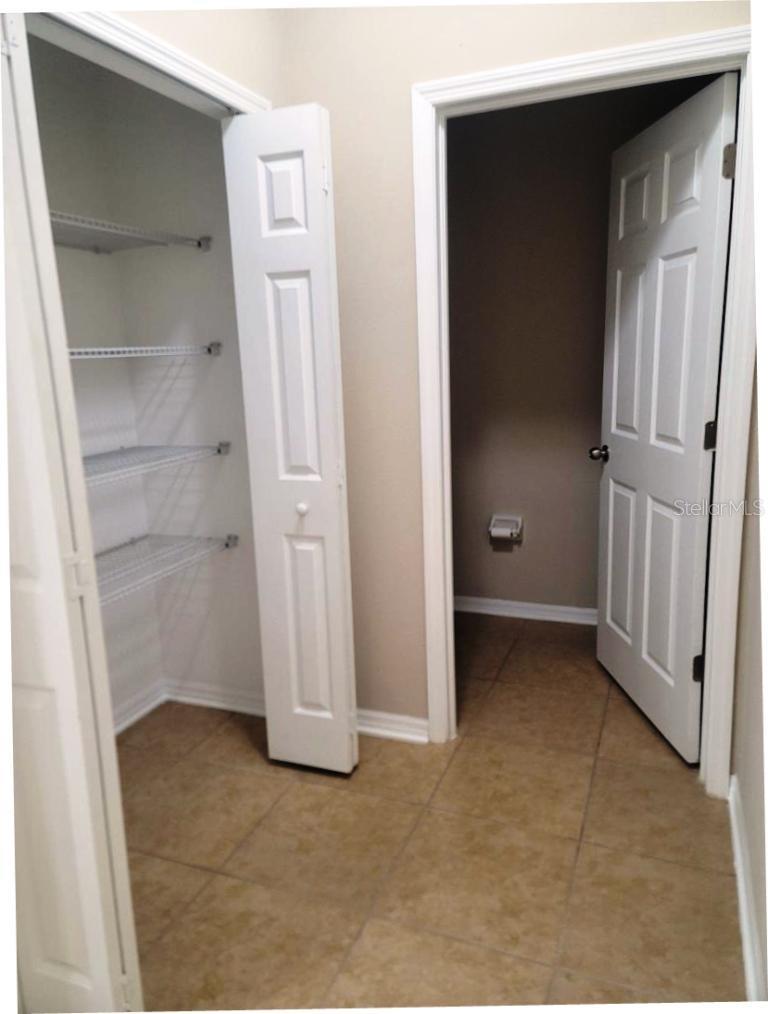 Master bath linen closet