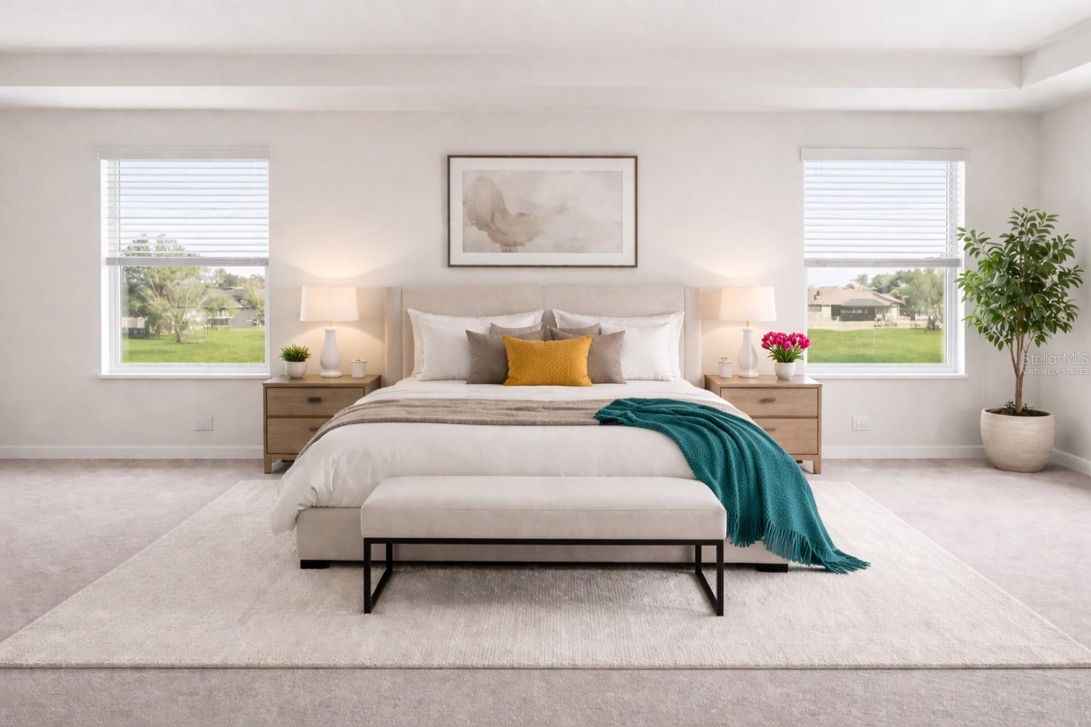 Virtually Staged Master Suite