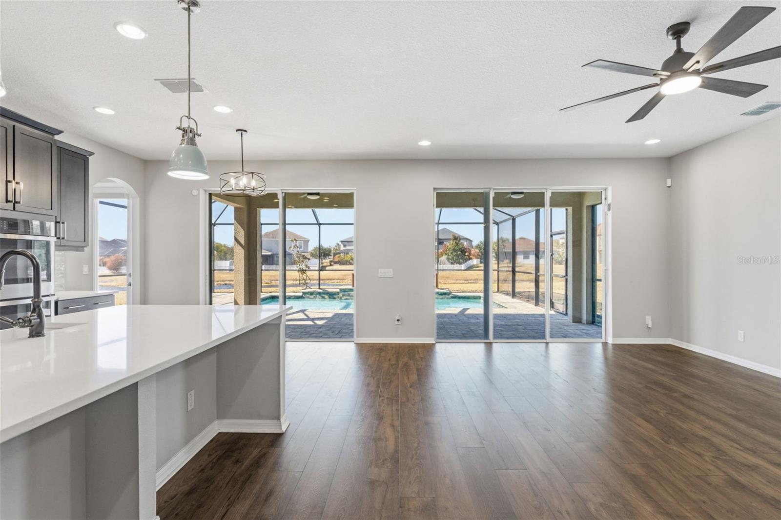 Grand Open Living & Gourmet Kitchen