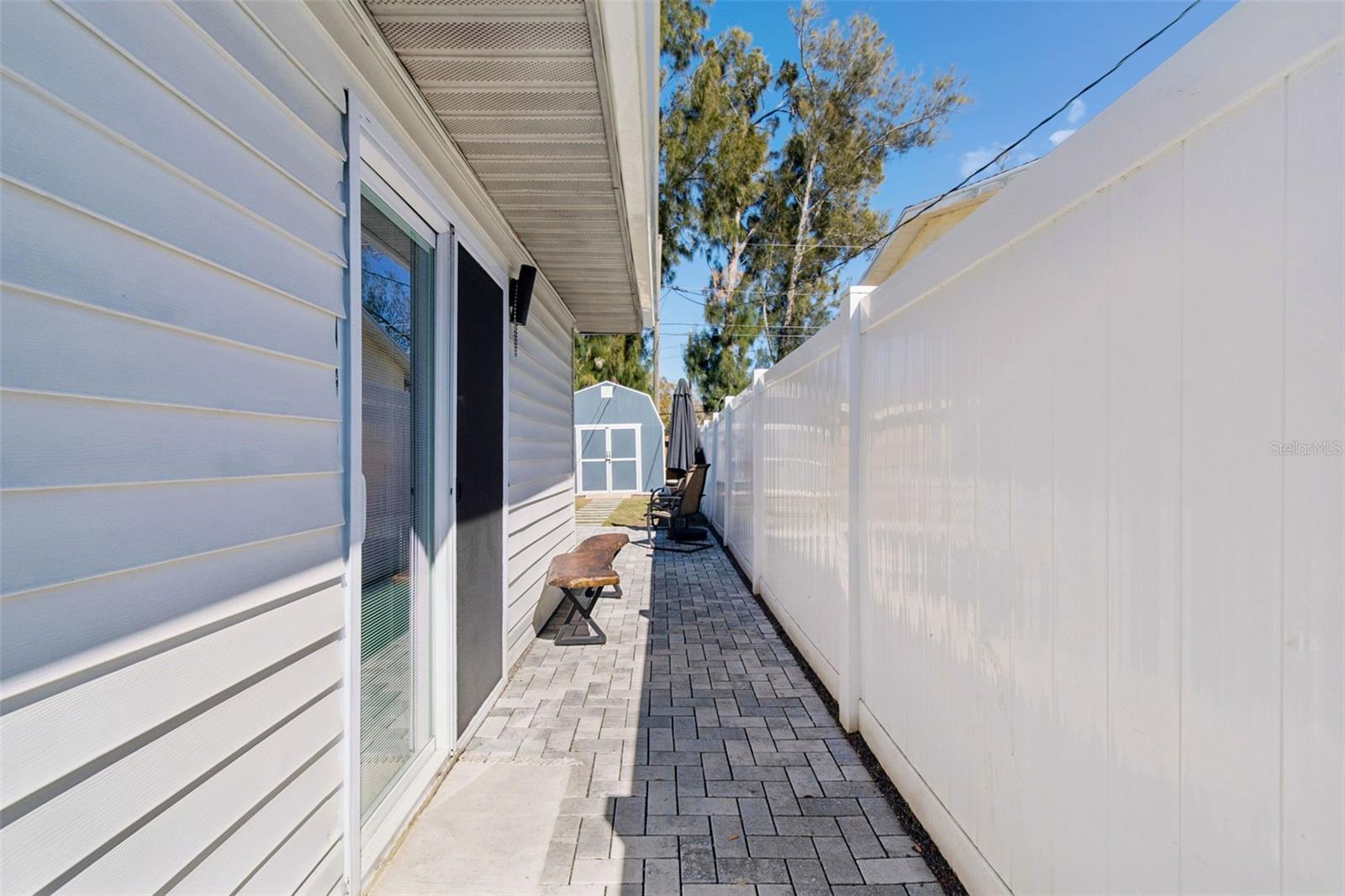 Pavered Side Walkway