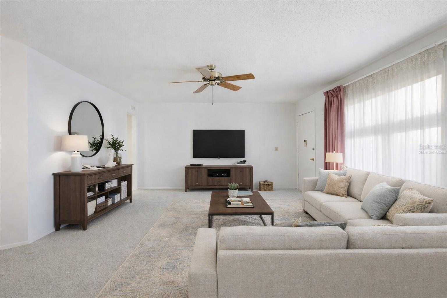 Virtually Staged Living Room