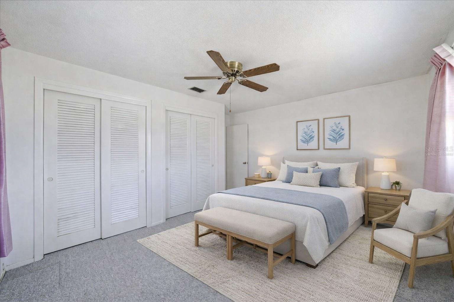 Virtually Staged Guest Bedroom