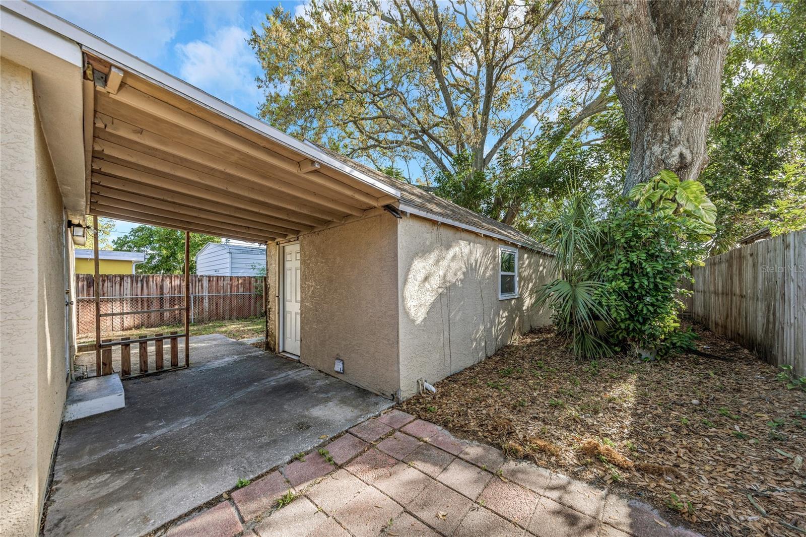 Rear Yard - Right Side View