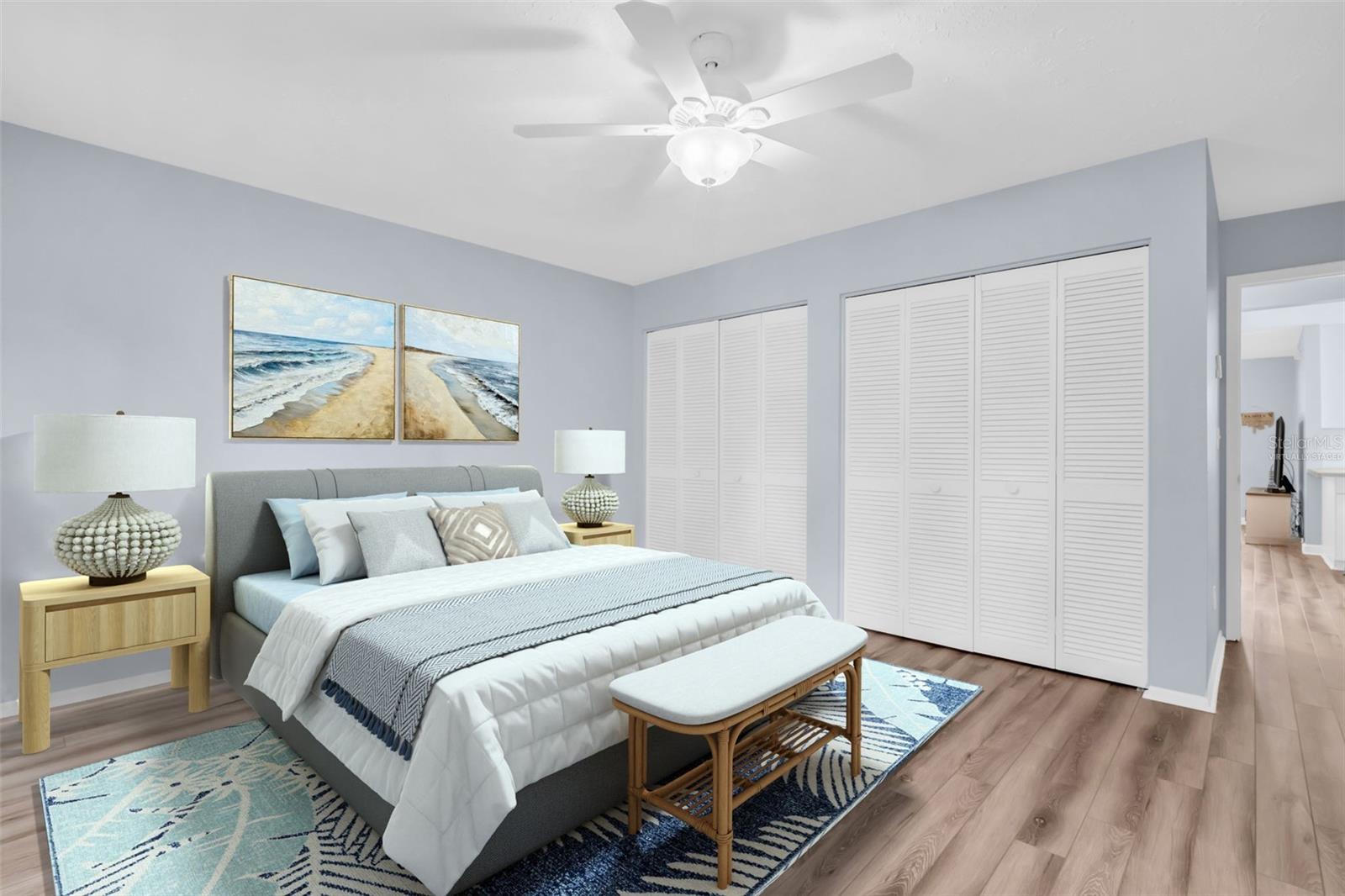 Big enough for a king & perfectly tucked at the rear of the home - VIRTUALLY STAGED~