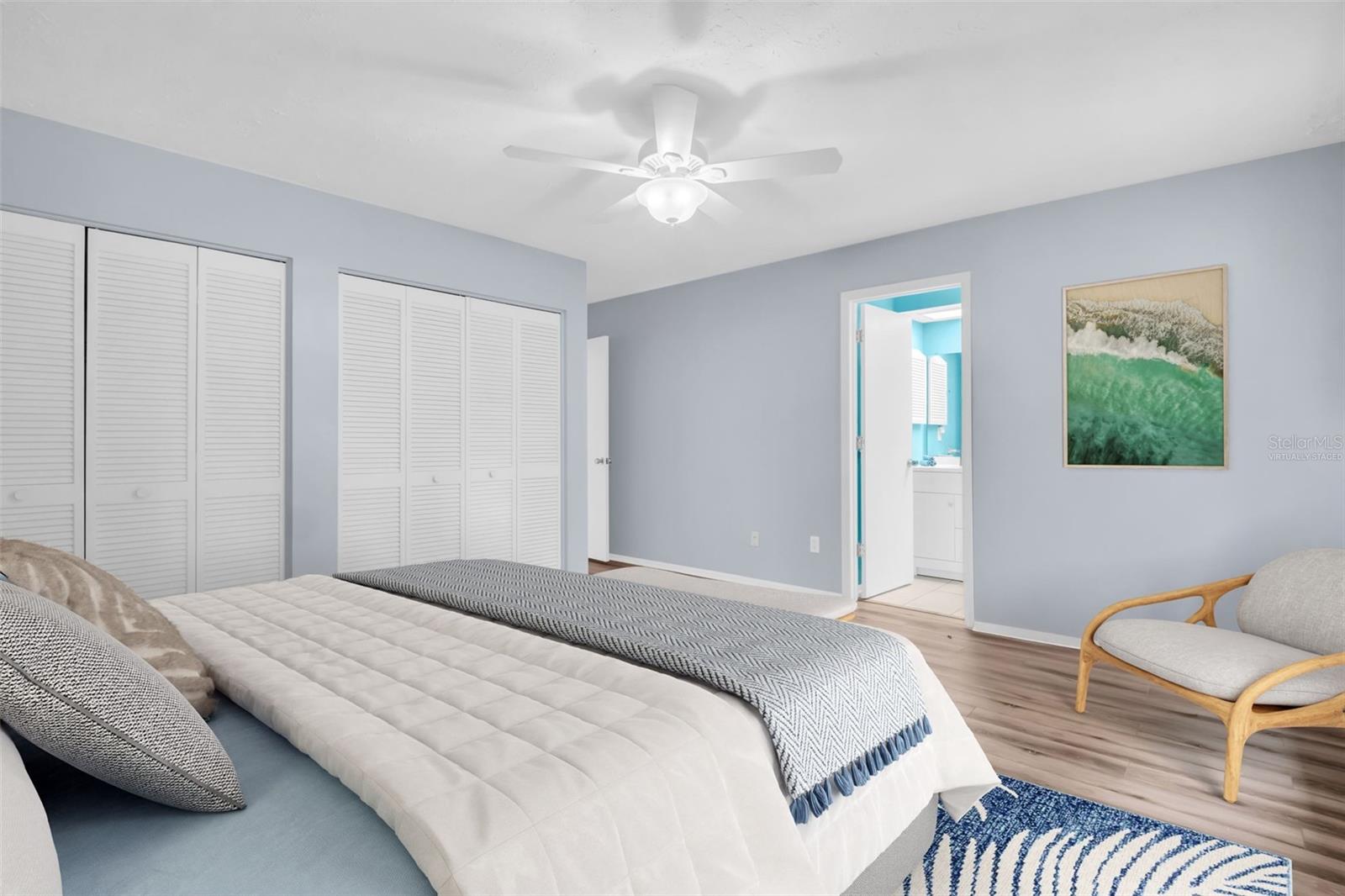 Dual built-in closets for abundant storage & updated en-suite - VIRTUALLY STAGED~