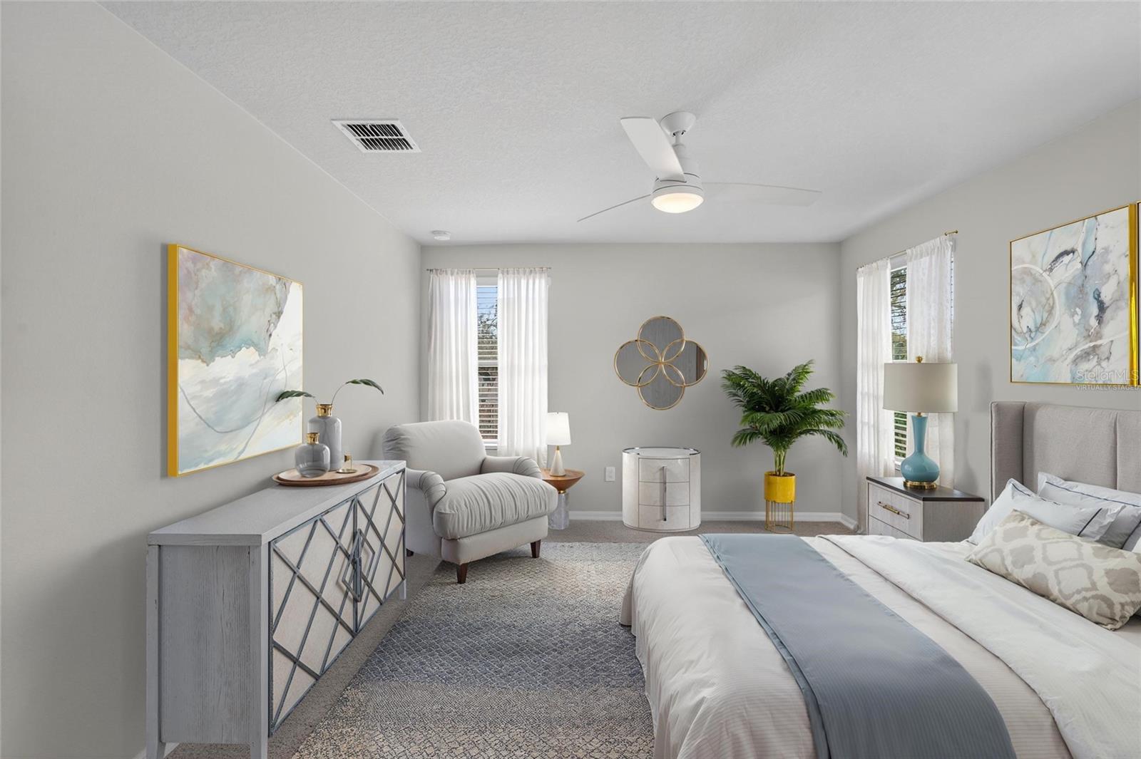 Primary bedroom-Virtually Staged