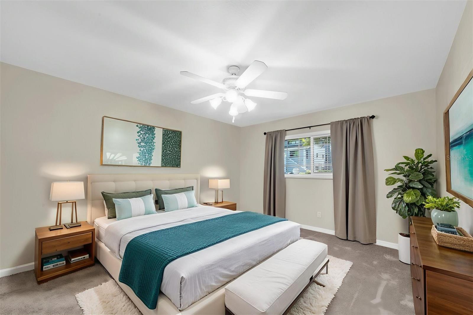 1st floor primary bedroom suite Virtualy Staged