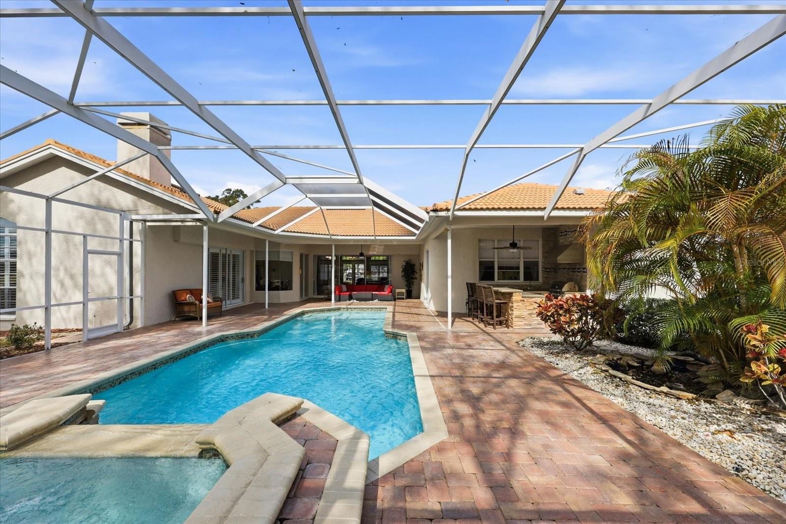 Pool and Spillover Spa